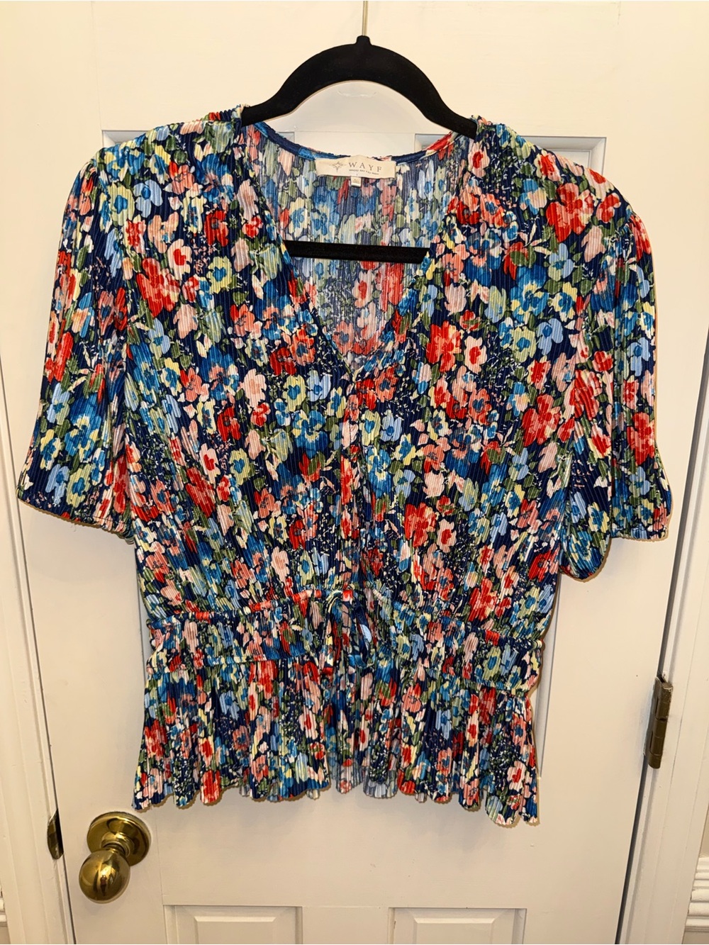 WAYF Floral Pleated Crop Top & Maxi Skirt Set Size L